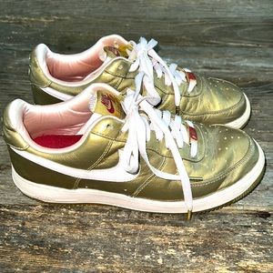 AF1 Air Force 1 Nike sneakers 2006 gold